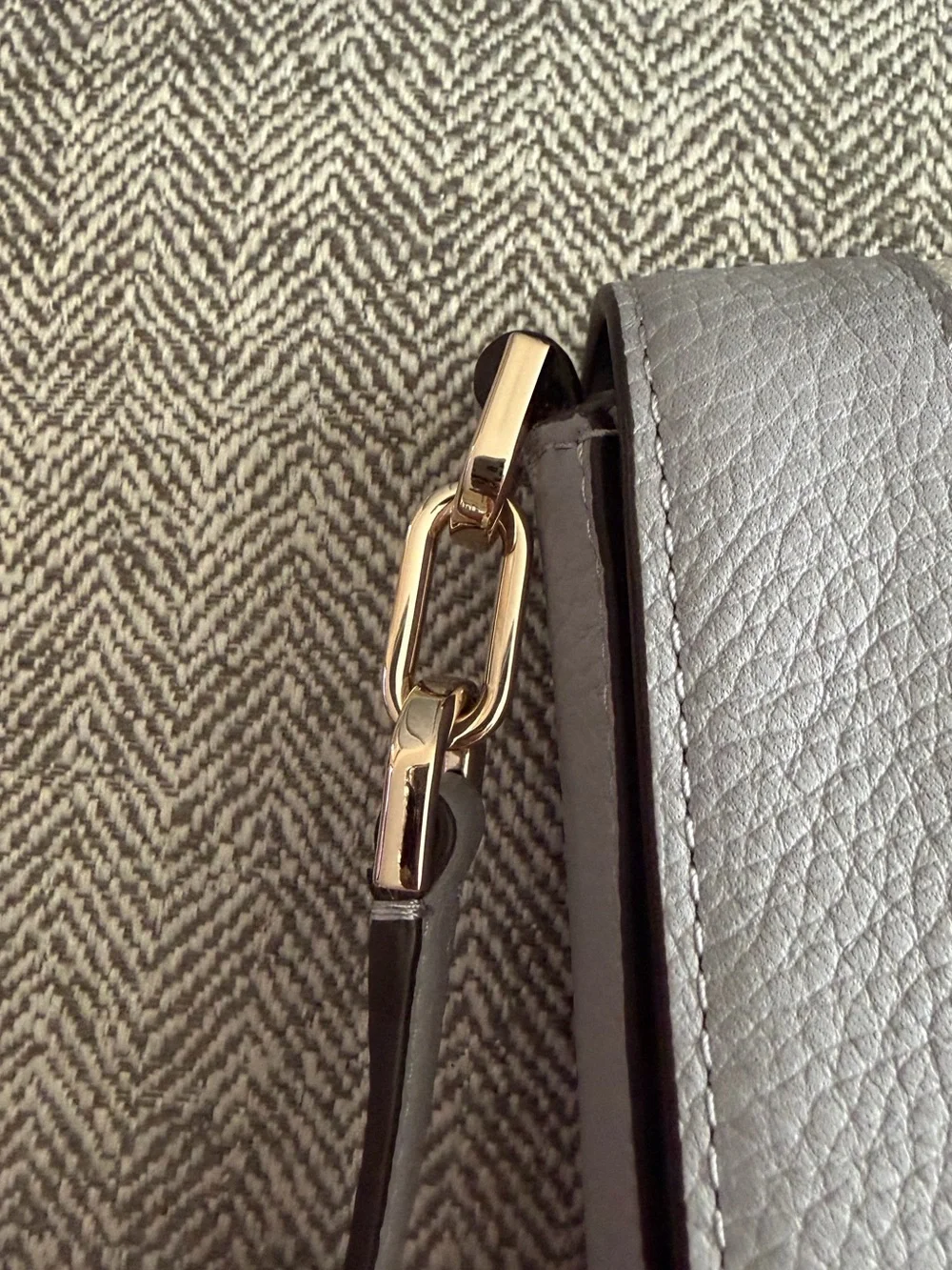 kate spade Two-Tone Gray and Cream Pebbled Leather Crossbody